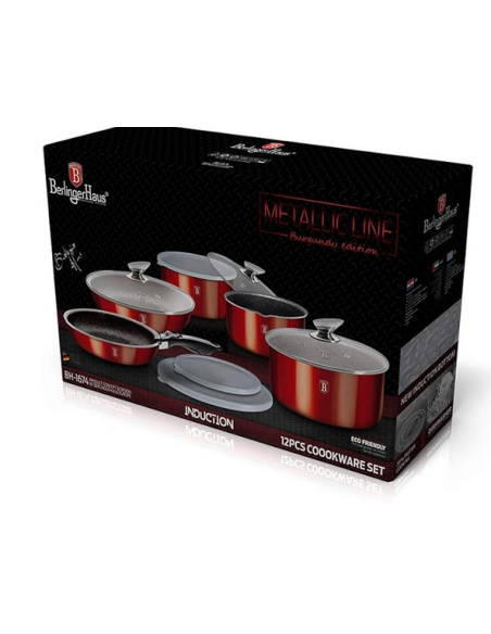 Batterie de cuisine 12 pieces Berlinger collection burgundy