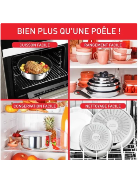 TEFAL INGENIO Emotion Batterie de cuisine 3 pièces