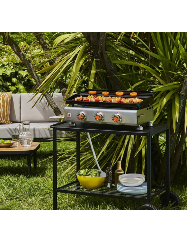 Chariot  plancha acier 85 cm