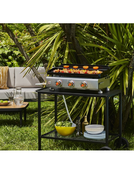 Chariot  plancha acier 85 cm