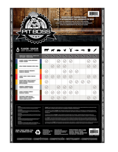 Pellets Pit Boss 9 KG Compétition Bois dur