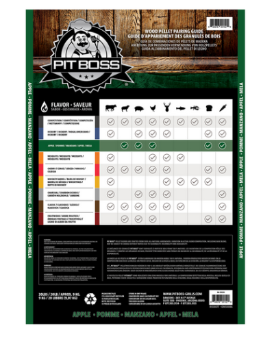 Pellets Pit Boss 9 KG Pomme Bois dur