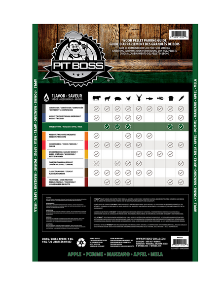 Pellets Pit Boss 9 KG Pomme Bois dur