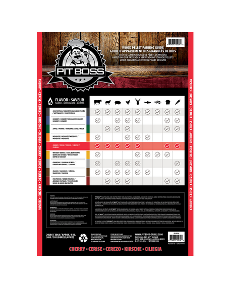 Pellets Pit Boss 9 KG Cerise Bois dur