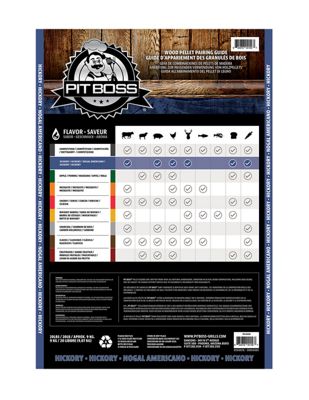 Pellets Pit Boss 9 KG mélange de Caryer Bois dur