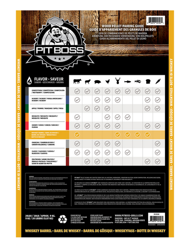 Pellets Pit Boss 9 KG Mélange de Whiskey Bois dur