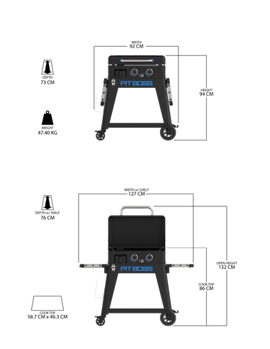 Pit Boss 2-brûleurs Ultimate Plancha - Portable