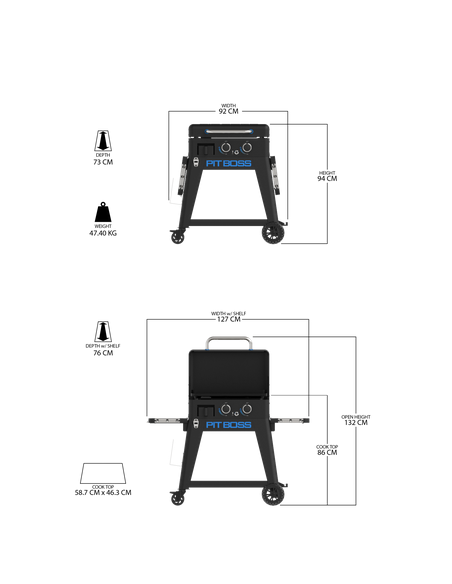 Pit Boss 2-brûleurs Ultimate Plancha - Portable